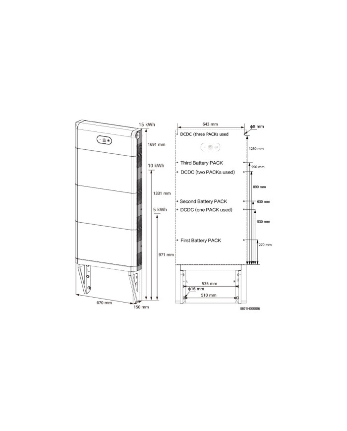 Huawei LUNA2000 WMB_LUNA2000 zidni nosač 5 kW