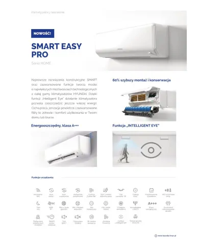 HYUNDAI Nástěnná klimatizace 5,3kW Smart Easy Pro HRP-M18SEPI/HRP-M18SEPO