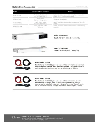 módulo de control deye ai-w5.1-pdu1 con base