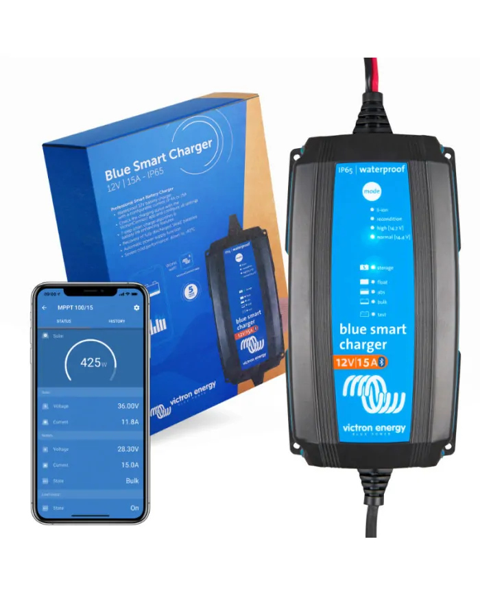 Cargador Blue Smart IP65 12/15 con conector DC