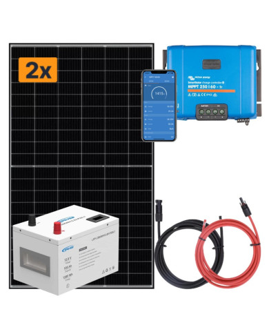 830W Solární panel a 100Ah LiFePO4 baterie
