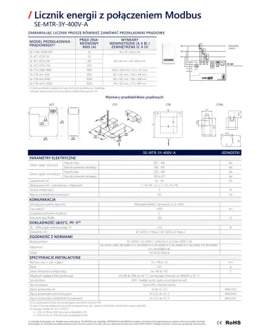 SolarEdge SECT-SPL-100A-A Proudový transformátor 100A