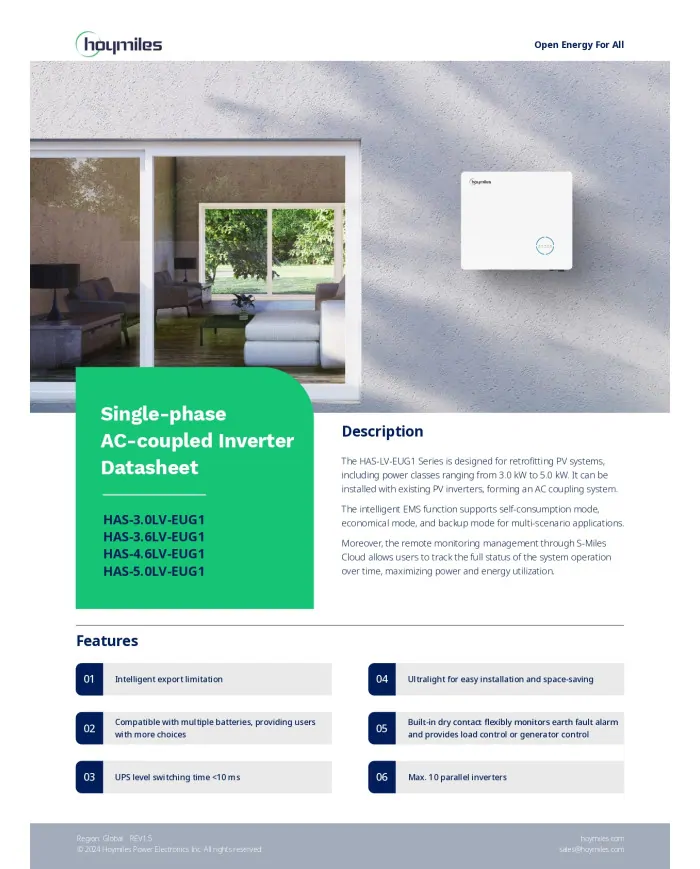 HOYMILES HAS-3.0LV-EUG1 3.0 kW