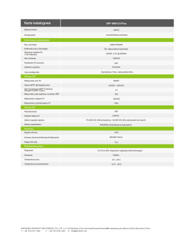 GROWATT SPF 6000ES PLUS 6kW