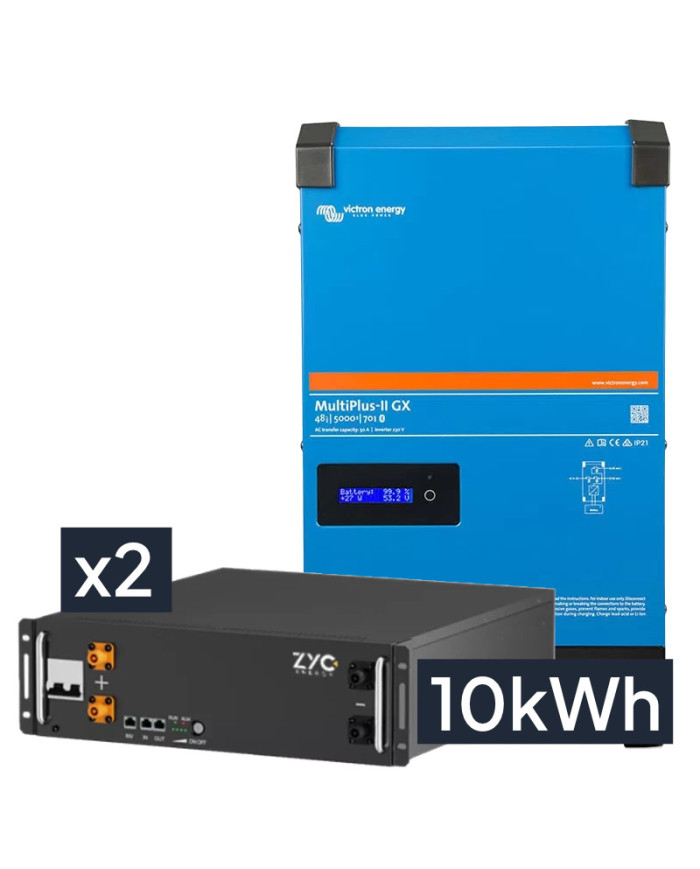 SunTrack MultiPlus-II 48/5000/70-50 yksivaiheinen 5 kVA/10 kWh