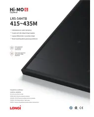 Longi Solar LR5-54HTB 435W (Hi-MO 6) Cornice Nera