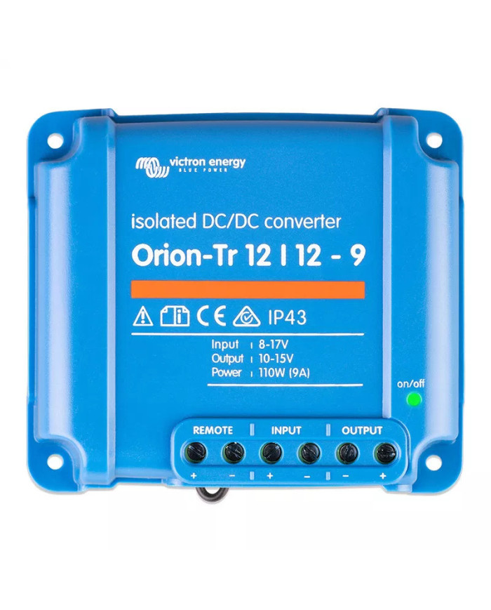 Victron Energy Orion-Tr 12/12-9A (110W) izolirani 12V–12V DC-DC pretvarač, 9A, daljinsko uključivanje