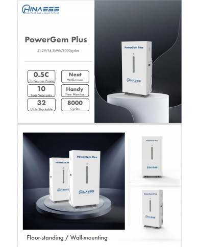 HinaESS PowerGem Plus 14.3kWh - Energijos kaupiklis