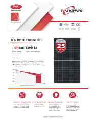SUNPRO SP600-120M12 HalfCut Mono 600W Sudraba rāmis