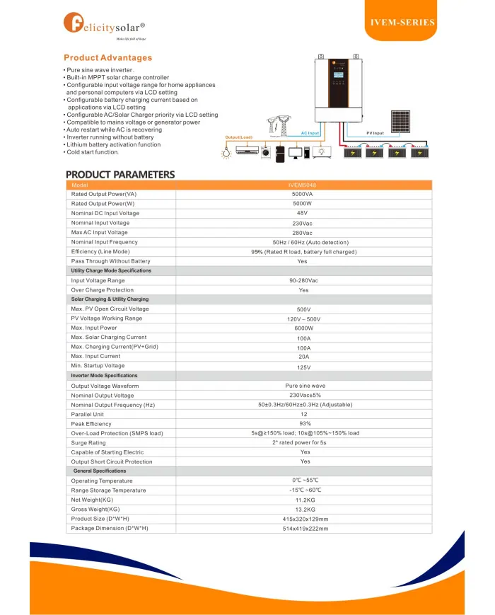 Felicity Solar IVEM5048 5kW