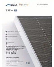 JA Solar JAM72D42-635W Bifacial N-Type Ramme