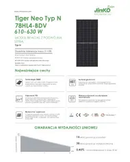 Jinko JKM630N-78HL4-BDV Bifacial 630W MC4-EVO2 (Tiger neo N-Type) Frame