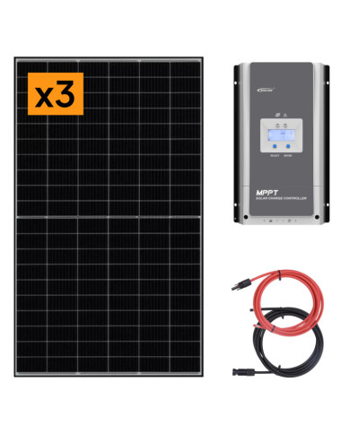 JAM54S30-415/MR 415W Σετ Ηλιακών Πάνελ 3x415W με Ρυθμιστή Φόρτισης MPPT 100A 12V