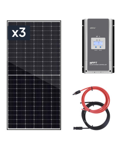 JAM54S30-415/MR 415W Conjunto de Paneles Solares 3x415W con Controlador de Carga MPPT 100A 12V