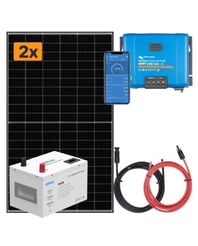 Pannello solare 830W e batteria LiFePO4 100Ah