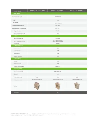 Growatt TPM-CT-E-EU Three-Phase Energy Meter with Current Transformer (250/5A)
