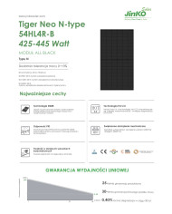 Jinko JKM440N-54HL4R-B 440W Cadre Noir