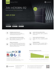 Jolywood JW-HD108N-R2 500W Bifacial Marco Negro (Tipo N)