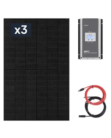 JAM54S30-415/MR 415W Solpanel Sæt 3x415W med 100A MPPT Opladercontroller 12V