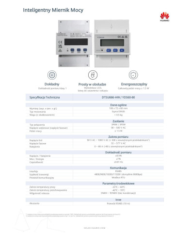 Huawei DTSU666-HW/YDS60-80 Senzor de Putere 80A