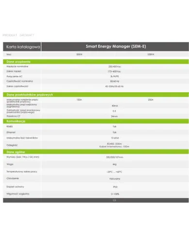 Growatt Smart Energy Manager 100kW