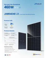 ja solar jam54d40 bifacial 450w sort ramme