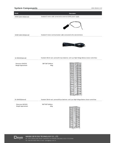 DEYE BOS-GM5.1 HV BOS-G Supporto per batterie (9 ripiani)