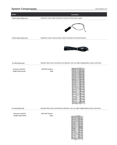 DEYE BOS-GM5.1 HV BOS-G Support de batterie (9 étagères)