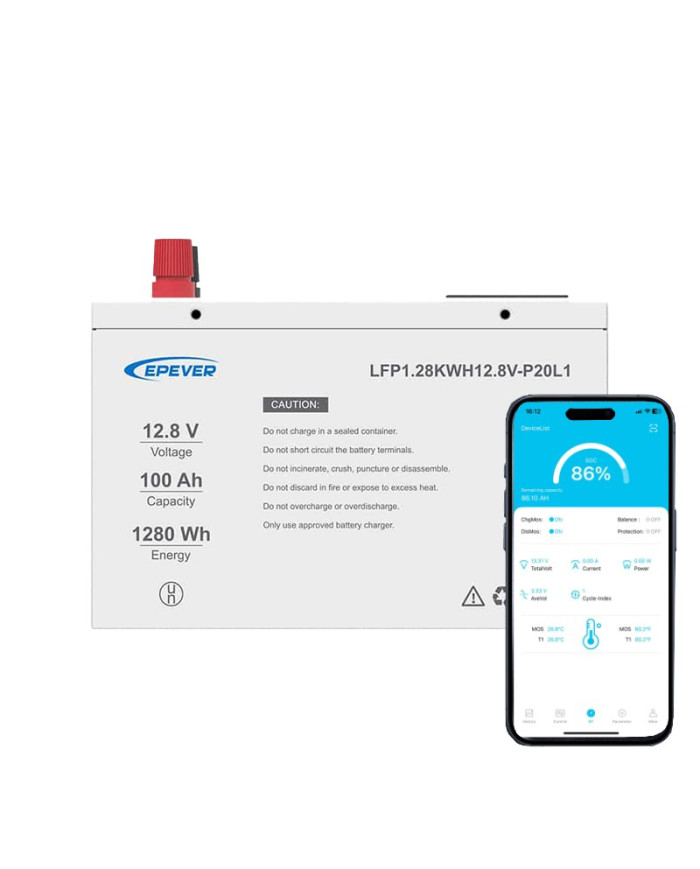 Epever LiFePO4 12.8V 100Ah
