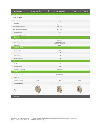 Growatt TPM-CT-E-EU Medidor de energía trifásico con transformador de corriente (250/5A)