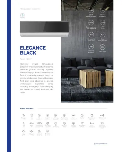 klimatizace hyundai elegance black 3,6 kw hrp-m12ebi + hrp-m12ebo