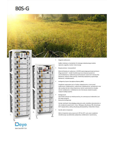 DEYE HV Kontrolenhed BOS-G+BASE (HVB750V/100A-EU)