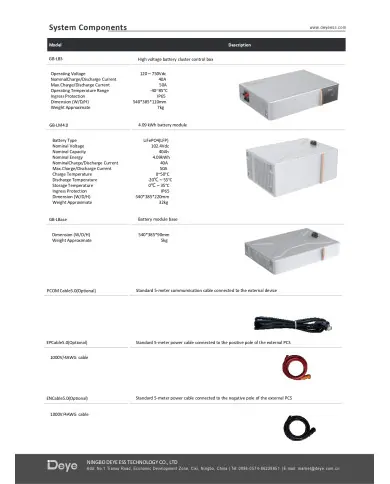 Deye GB-L HV Batteri