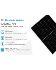 DAS Solar 410W Zonnepaneel Zilveren Frame