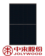 Jolywood JW-HD-108N-440W Bifacial Sort Ramme (N-type)