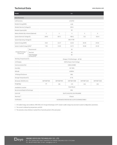 deye riadiaca jednotka gb-l+base 4,09 kWh