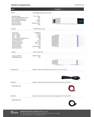deye unidad de control gb-l+base 4,09 kWh