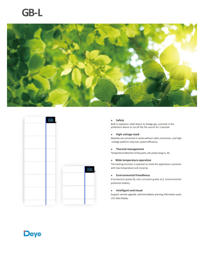 deye unidade de controle gb-l+base 4,09 kWh