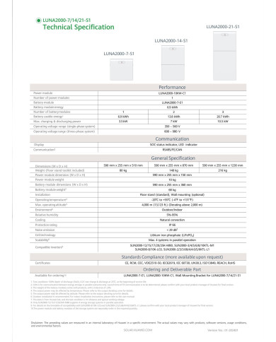 Modulo Batteria Huawei LUNA2000-7-E1 6,9 kWh - Ingrosso