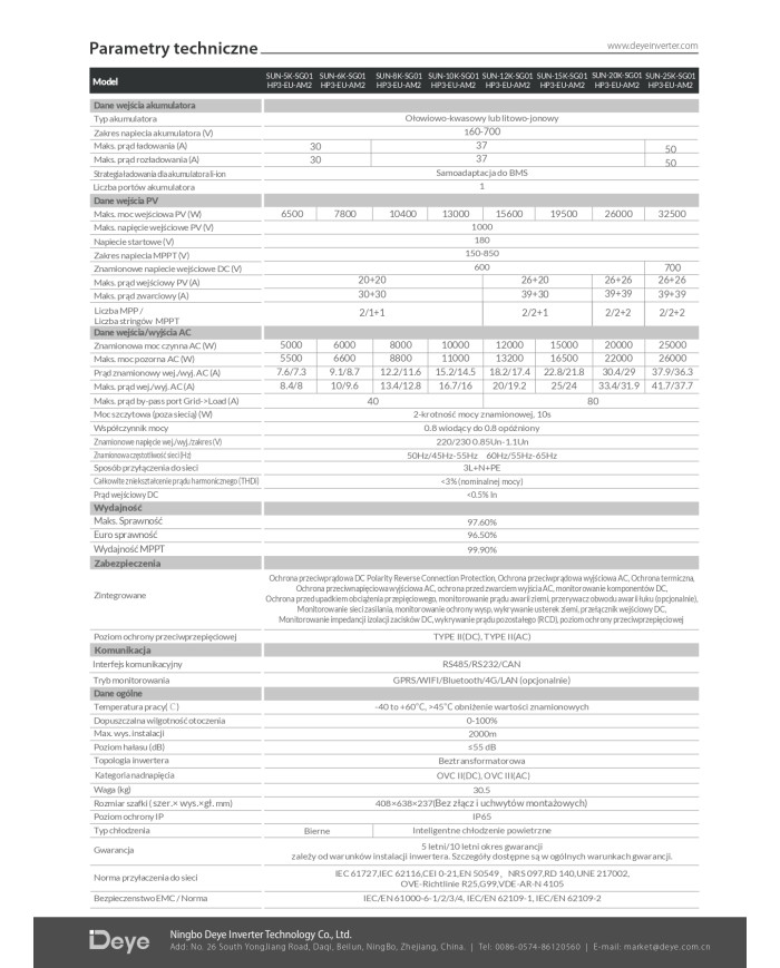 Deye SUN-8K-SG01HP3-EU-AM2 8 kW