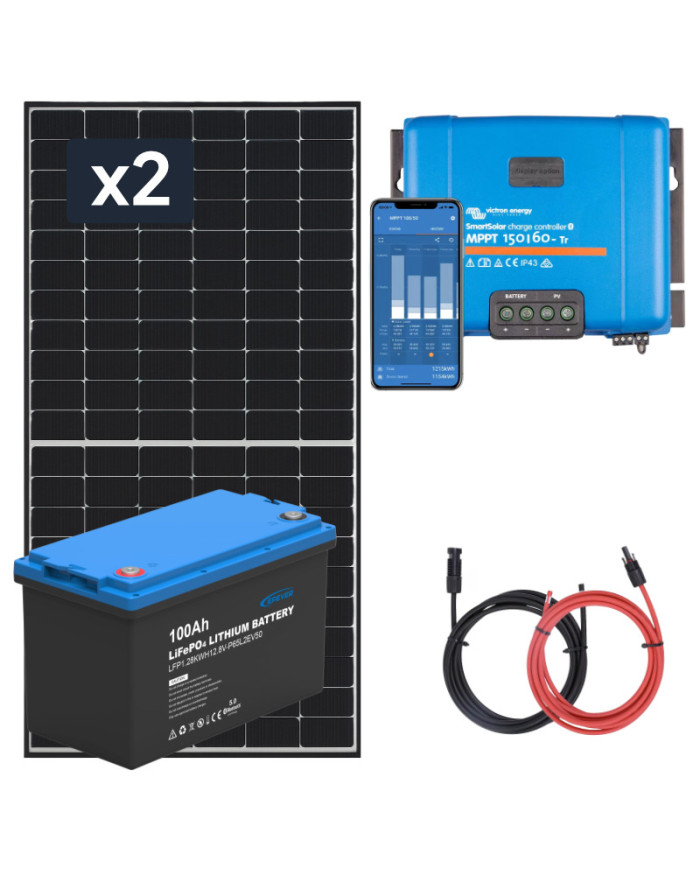 Panneau solaire 830W et batterie LiFePO4 100Ah