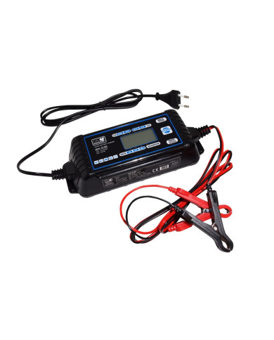 Inteligentná Mikroprocesorová Nabíjačka Batérií MW POWER 12V/24V 1A/4A/8A