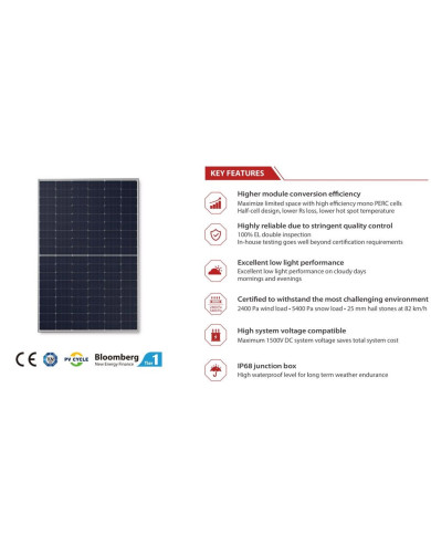 Jetion 410W Sudraba Mono Half-Cut Saules Panelis