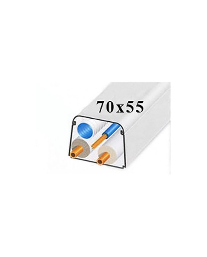 ClimaPlus CP7055-KAN Canale di montaggio 70x55 mm, 2m, Bianco