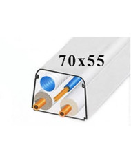 ClimaPlus CP7055-KAN Canal de montagem 70x55 mm, 2m, Branco