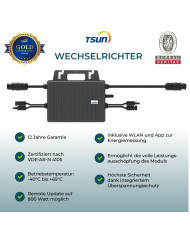 TSun TSOL-MS600-D 600 W mikroinverter päikesesüsteemile (võrku ühendatav, Wi‑Fi)