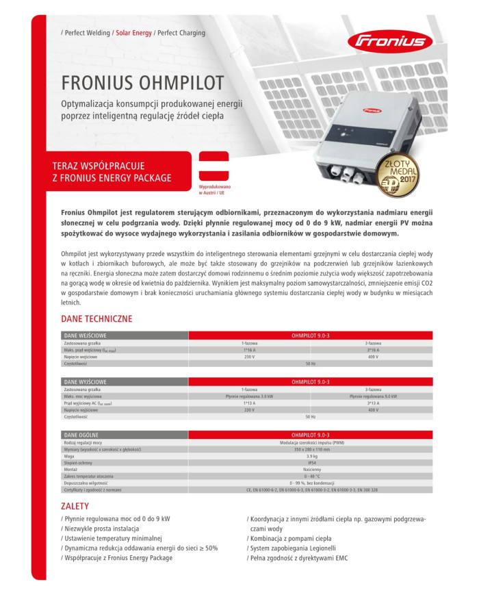 Fronius Ohmpilot 9.0-3 - Tukkukauppa