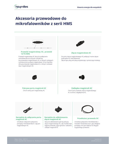 Hoymiles Cavo AC 2m 10AWG per Microinverter Monofase