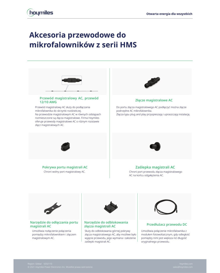 Hoymiles AC Kabel 2m 10AWG til Enfaset Microinverter