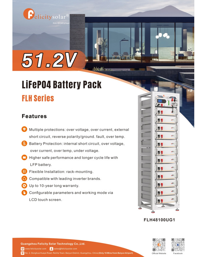 Felicity Ličio baterija FLH48100UMG1 5.12kWh